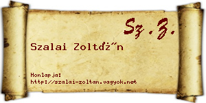 Szalai Zoltán névjegykártya
