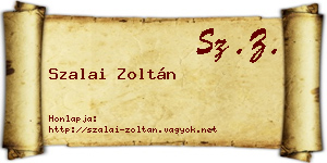 Szalai Zoltán névjegykártya